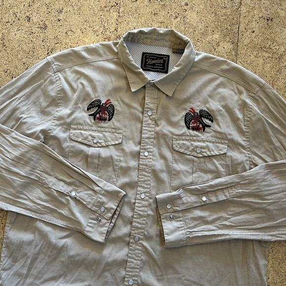 Howler Bros Gaucho Western Bird Land & Sea Pearl Snap Button Up Shirt XL - Picture 1 of 6